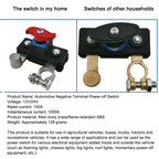12V/24V Car  Battery Cut Off Switch  Disconnect Isolator Cut-off  Power Cutoff Switch Anti-Leakage  Switch Bidirectional Joint
