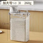 Household Rice Bucket, Insect Proof Sealed Storage Tank, Miscellaneous Grain Storage Box, Transparent Tape Measuring Cup Amagi