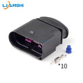 Applicable to Volkswagen halogen headlight 10p plug 1J0973835, male and female 1J0973735, wiring harness DJ7105A-3.5-11/21