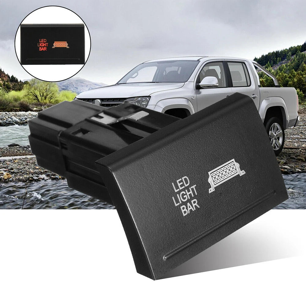 Push Button Switch Amber/Red LED Work Rear Spot Reverse LIGHT BAR For Amarok Click The Reverse Light Button Switch After Work