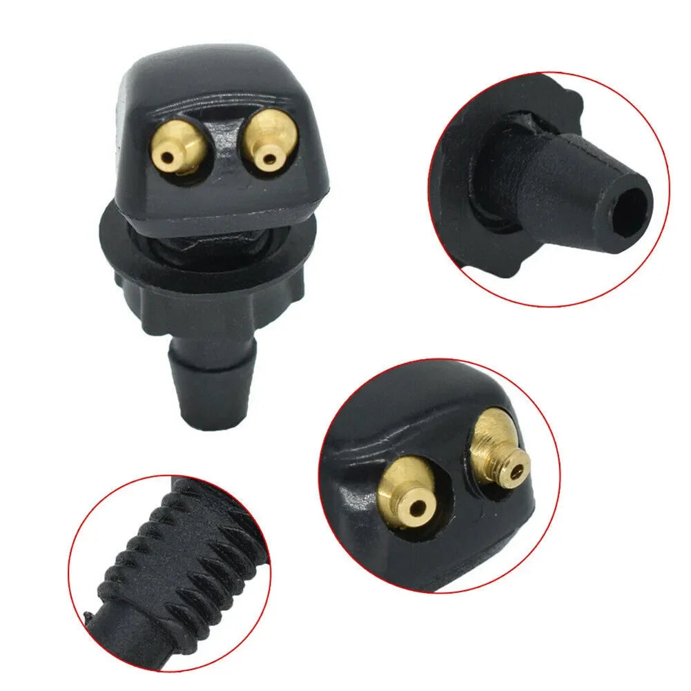 2PCS Universal Front Windshield Washer Wiper Nozzle Sprayer Sprinkler Water Spout Outlet For Toyota Mazda Hyundai Car Accessorie