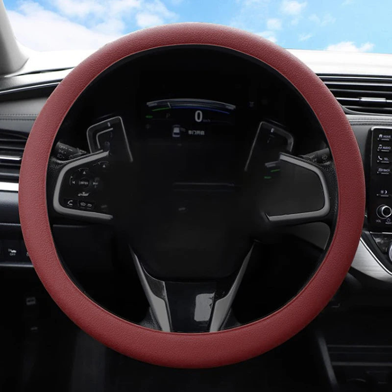 Car Universal Silicone Steering Wheel Cover Elastic Glove Cover Texture Soft Multi Color Auto Decoration DIY Accessories