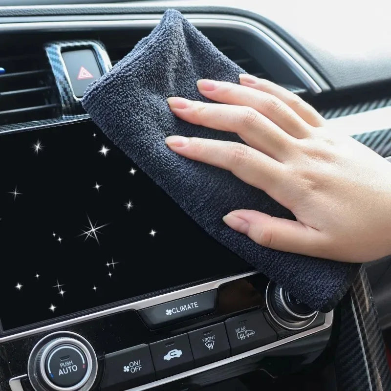 1-10pcs Absorbent Towel for Black Microfiber Car Wash Housework Cleaning Rags Cleaning Cloth Household Auto Washing Tools