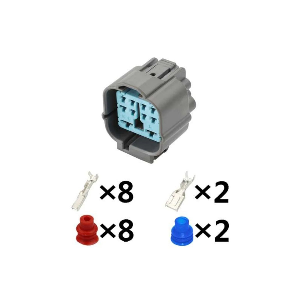10-PIN AC Assembly Auto Waterproof 2.2mm 6.3mm Male Female Connectors  6181-0381 6189-0555 For Honda k Series