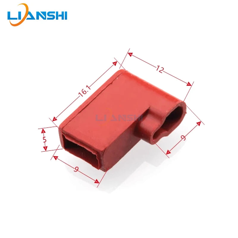 100pcs 4.8 Double wire elbow silicone sheath 187 elbow terminal sheath high temperature resistant 4.8 elbow flag spring sheath