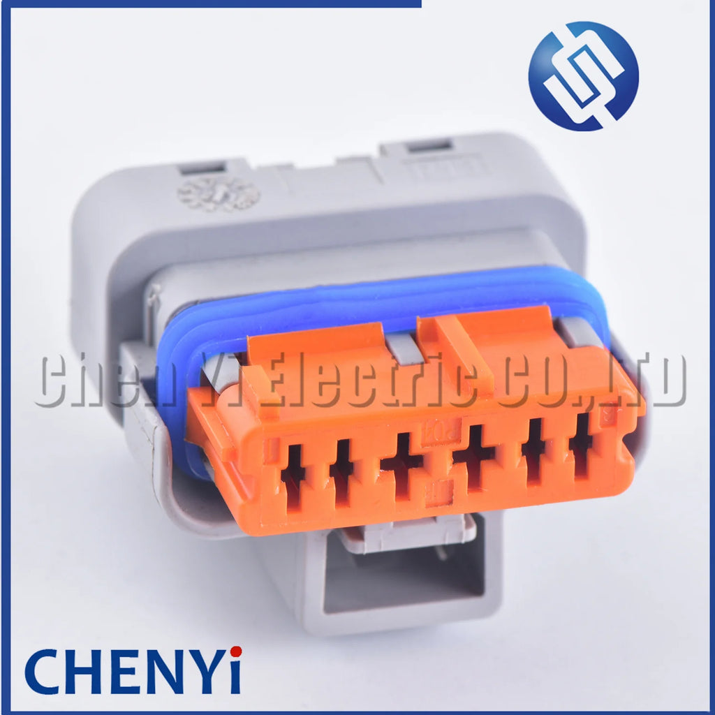 6 Pin 2B+4S Composite female automotive waterproof connector Throttle oil pump plug For Peugeot Citroen C4 C6