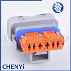 6 Pin 2B+4S Composite female automotive waterproof connector Throttle oil pump plug For Peugeot Citroen C4 C6