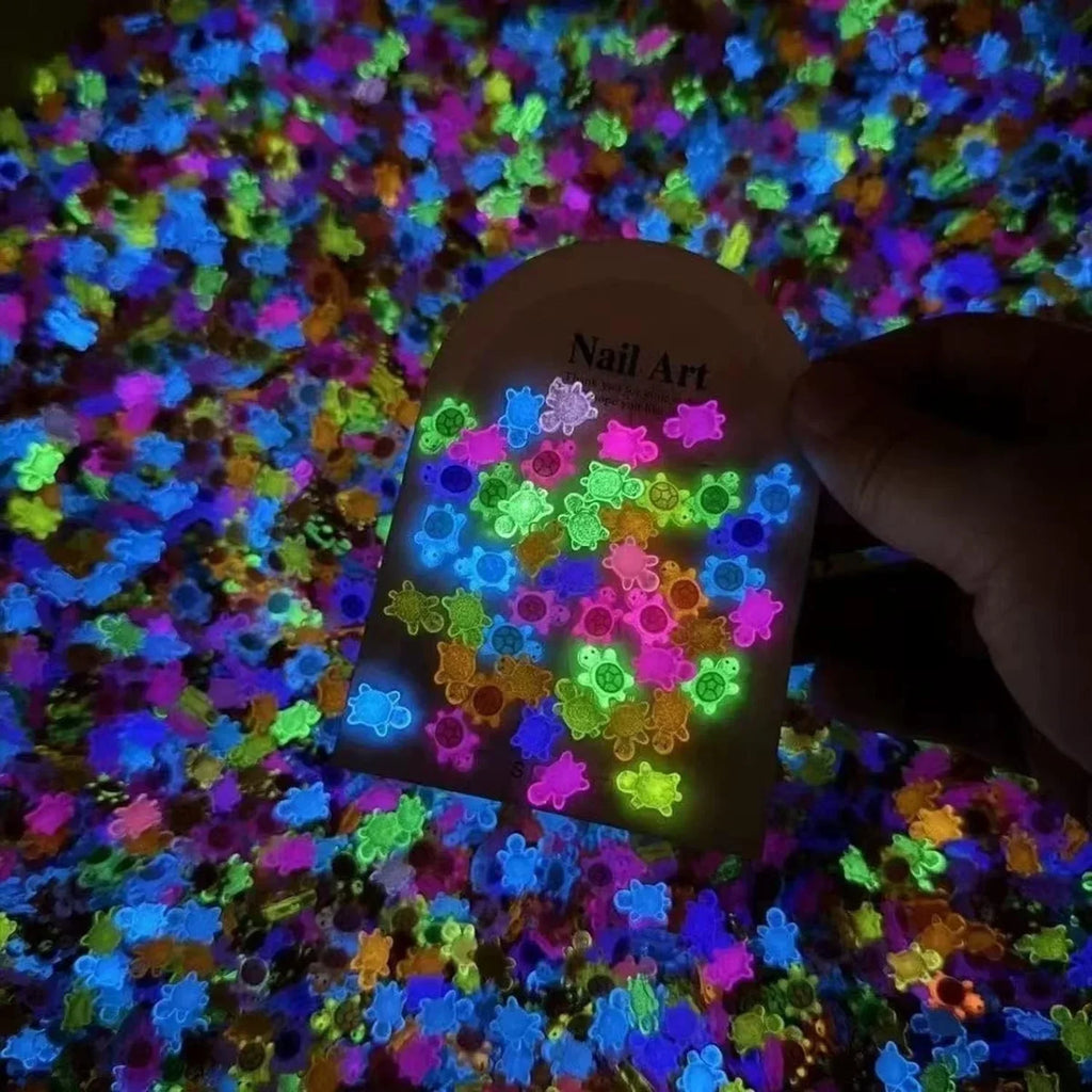 Mini Luminous Turtle Ornaments Glowing In The Dark Miniatures/Giant Turtle Micro Landscape Kids Toys Home Decor Gift Amagi