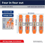 2-12 Pin Screw Fixation Quick Press Electrical Docking Terminal | Compact Push-in Wire Connector Terminal Block