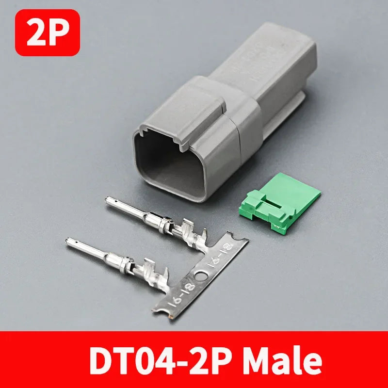 5/10/100 Sets Deutsch DT Series Waterproof Connector DT04-2P DT06-2S Male Female Docking Harness Plug 2P 3P 4P 6P 8P 12P Socket
