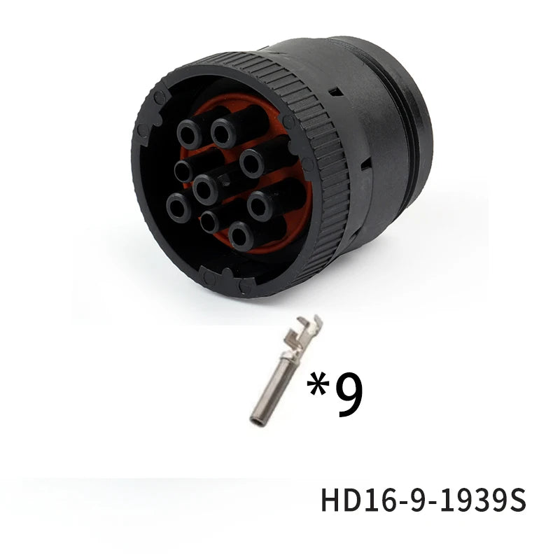 Suitable for Deutsch type connector 9-core diagnostic interface HD16-9-96S waterproof connector HD10-9-1939P-P080