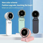 Car Portable Mini Fan 3600mA Rechargeable Battery USB Foldable Handheld Fan Turbo Bladeless Small Pocket Fan for Outdoor Amagi