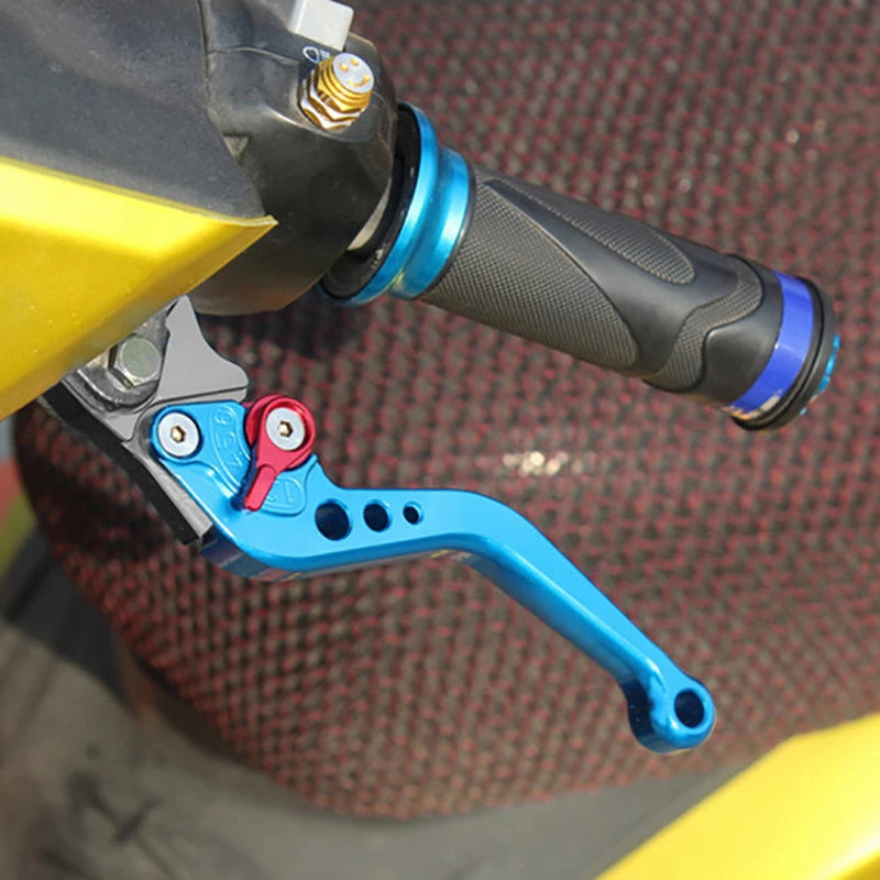 1Pair Motorcycle Brake Handle Motorbike Modification CNC Clutch Drum Brake Lever Handle Adjustable Modification Handlebar Set