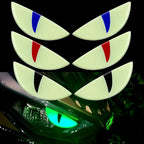 2-6Pcs Luminous Eyes Car Stickers 3D Reflective Demon Cat Eyes Sticker for Auto Motorcycle Night Light Warning Decoration Decals
