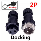 5/20Sets GX16 M16 QL16 16MM Aviation Plug&Socket:Male Female Docking Back Nut Panel Mounted Connector with 2/3/4/5/6/7/8/9 Pins