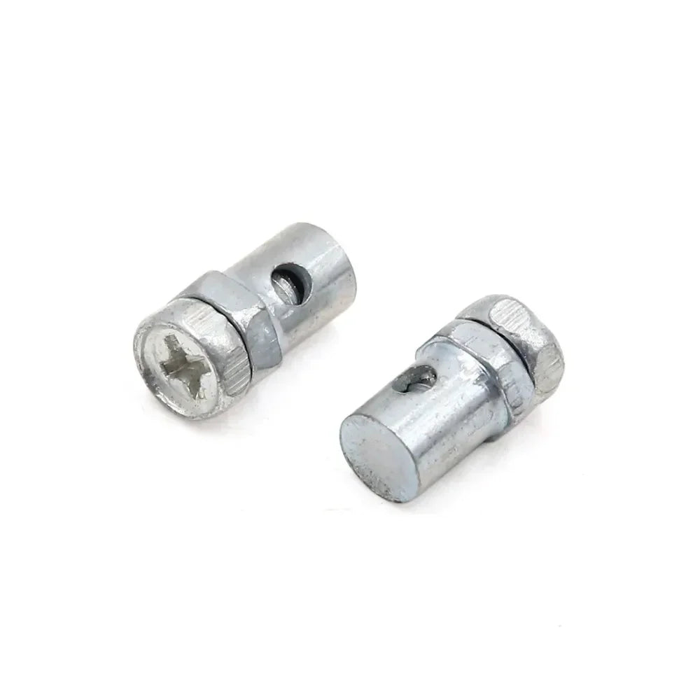 10/2pcs Metal Throttle Cable Clips Silver Motorcycle Bike E-Bike Flameout Adjustment Fixator Wire Rope Fixing Buckle Screws Amag