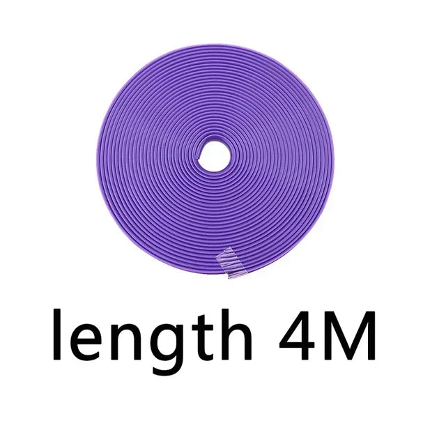 4M / 8M Car Grilles Decoration Strips Auto Wheel Protector Car-styling Accessories Wheel Sticker Tire Rim Strip Chrome Tape Good