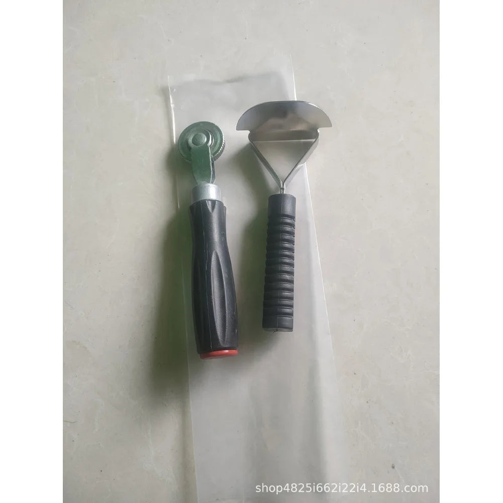 2pcs Car Tire Repair Tool Kit With  Tire Patch Roller Scraper For Patching Grinding And Cleaning Automotive Repair Tools