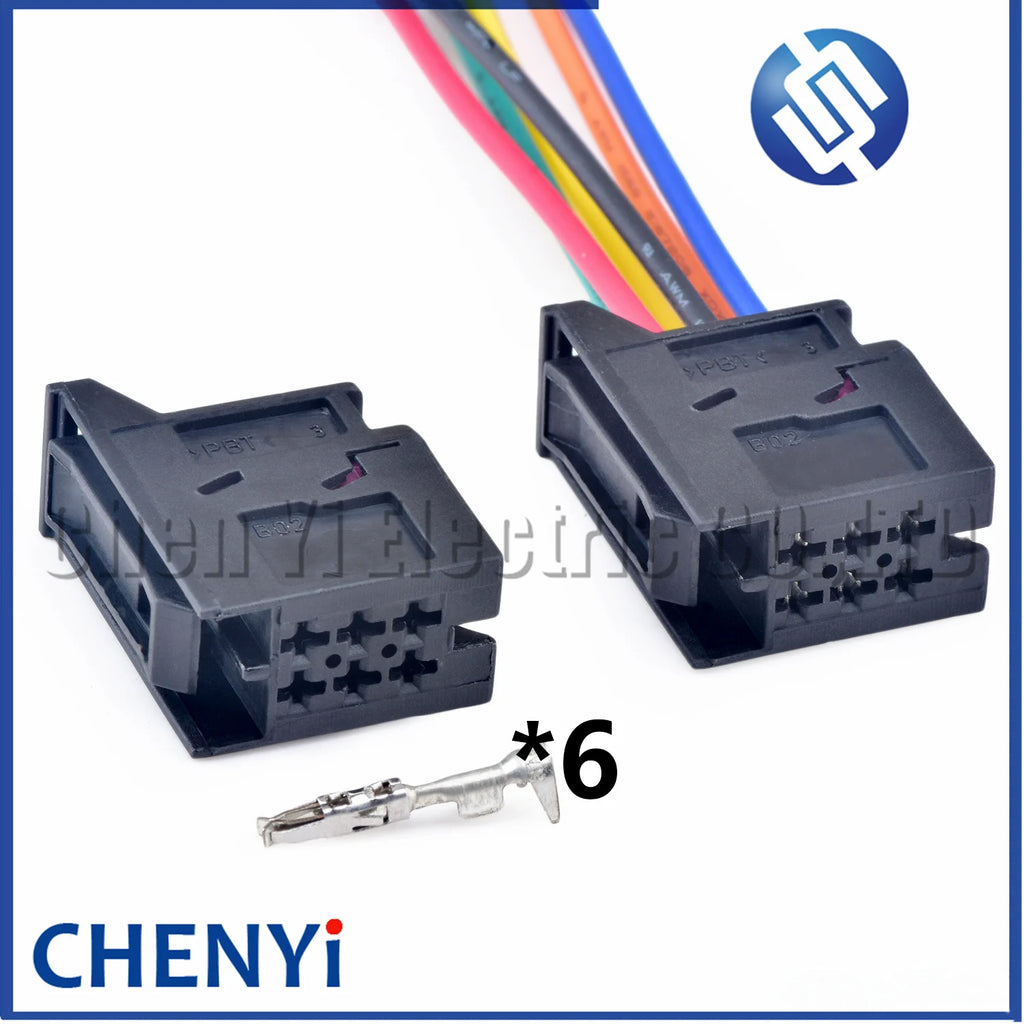 6 Pin Automotive connector Car Rear Light Lamp Taillight Wire Harness Plug 6Q0 937 702 6Q0937702