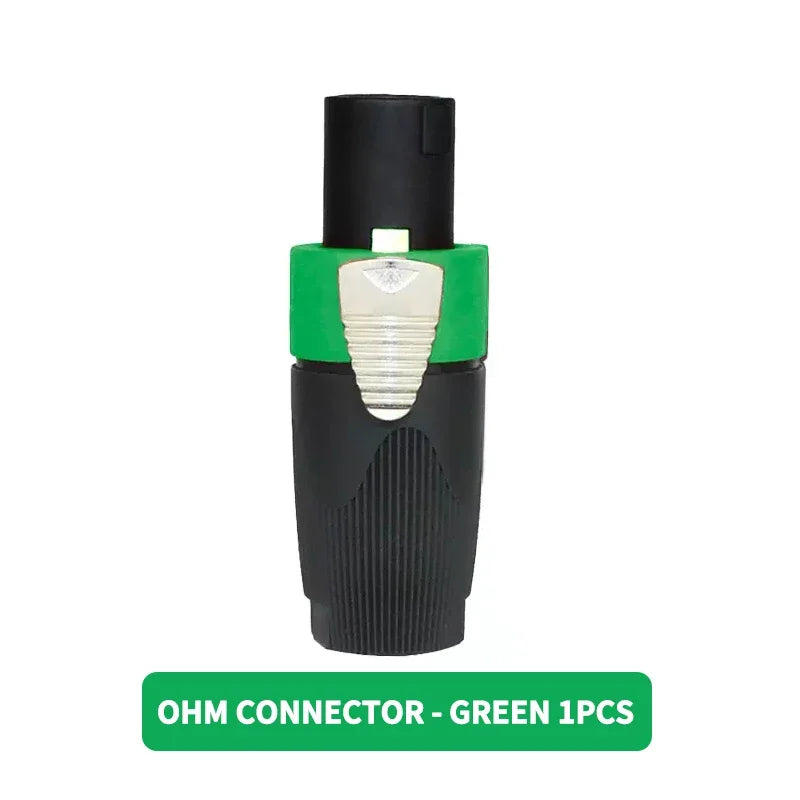 Professional NL4FC Speakon 4Pin Audio XLR Connector with Ohm Head and Solder-Free Amplifier Terminal for Superior Sound Quality