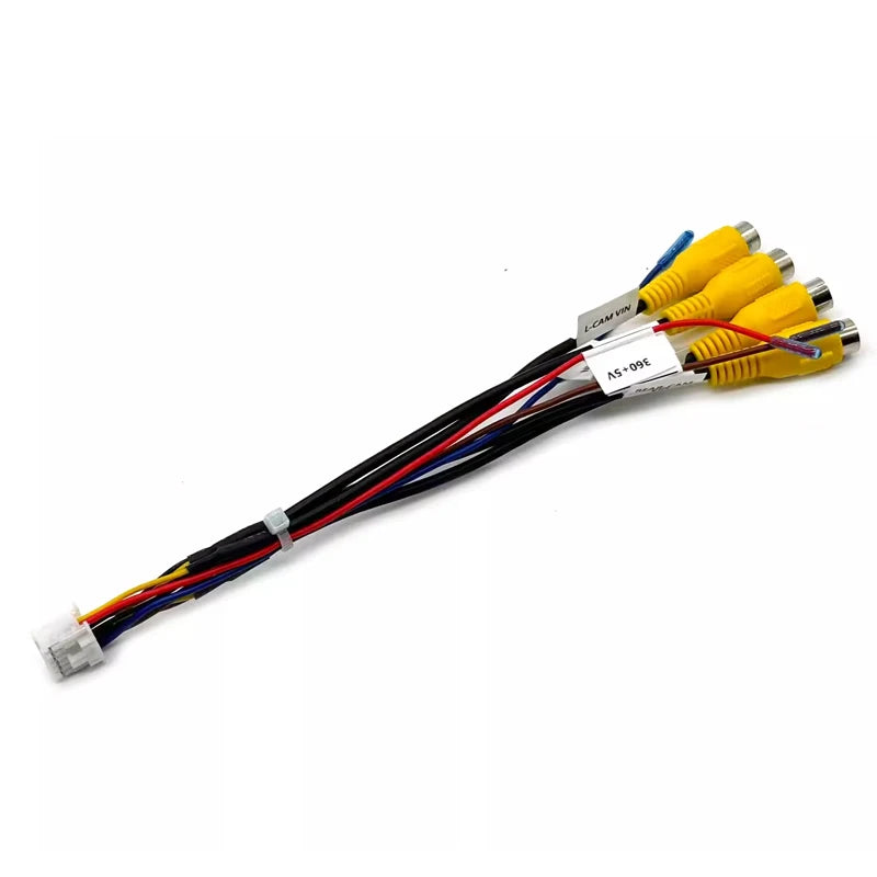 The 12P panoramic 360 camera video input adapter cable harness plug for the central control instrument console Android device