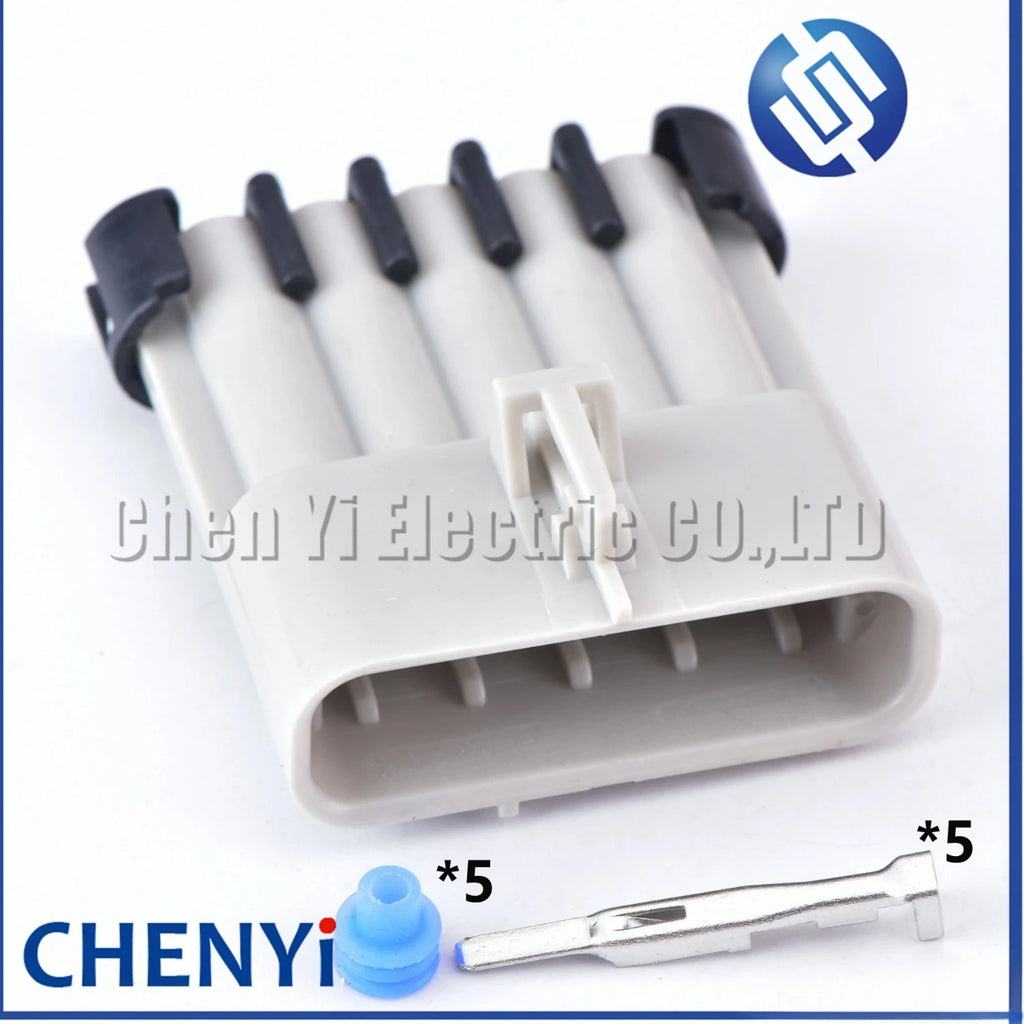 5 Pin Automotive Waterproof Male or Female Wiring Plug Grey Connector plug 1218-6400 12084891
