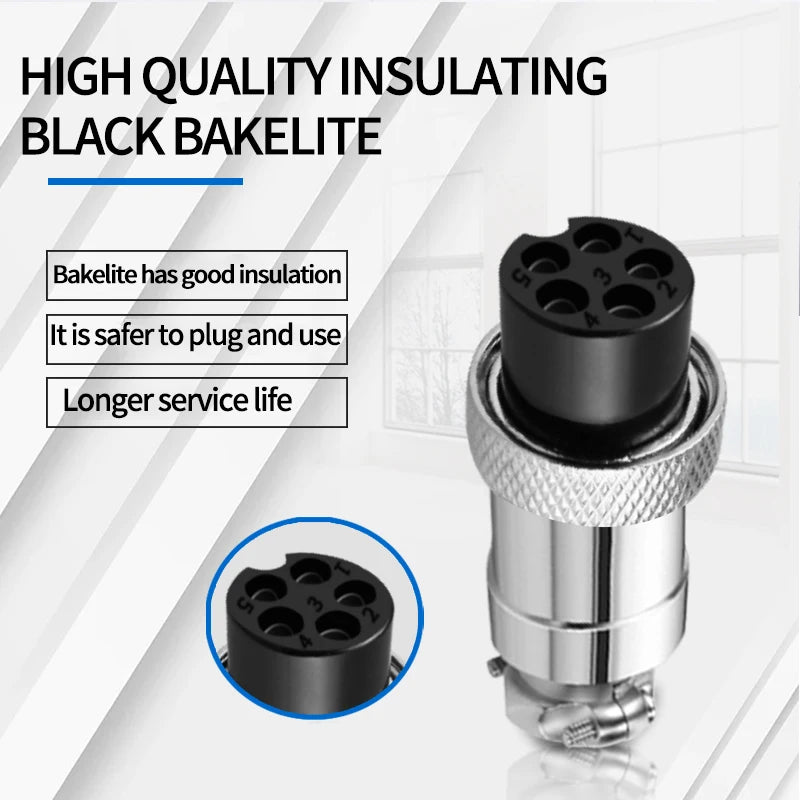 1PCS GX16 Auto Waterproof Connectors 2-10 Pins with Power Cable Line Socket Plug—Suitable for Industrial Machinery and Equipment