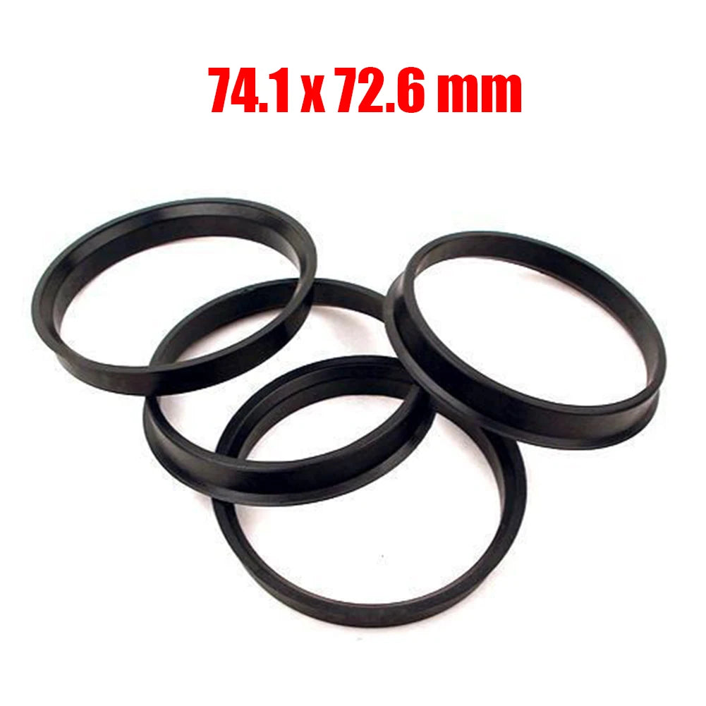 4Pcs Automotive Car Plastic Wheel Hub Centering Rings 74.1 X 72.6 Mm For BMW Wheel Bore Center Spacer Black Hubrings Bore