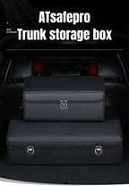 Car Trunk Organizer Box Large Capacity Auto Multiues Tools Storage Bag Stowing Tidying Leather Camping Outdoor Car Storage Bags