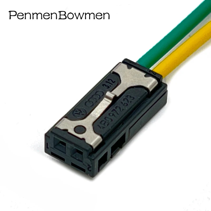 1 Set 2 Pin Auto High Pitched Speaker Ambient Brake Light Microphone Plug Connector Wire Harness With Cable 4B0972623 8E0972763