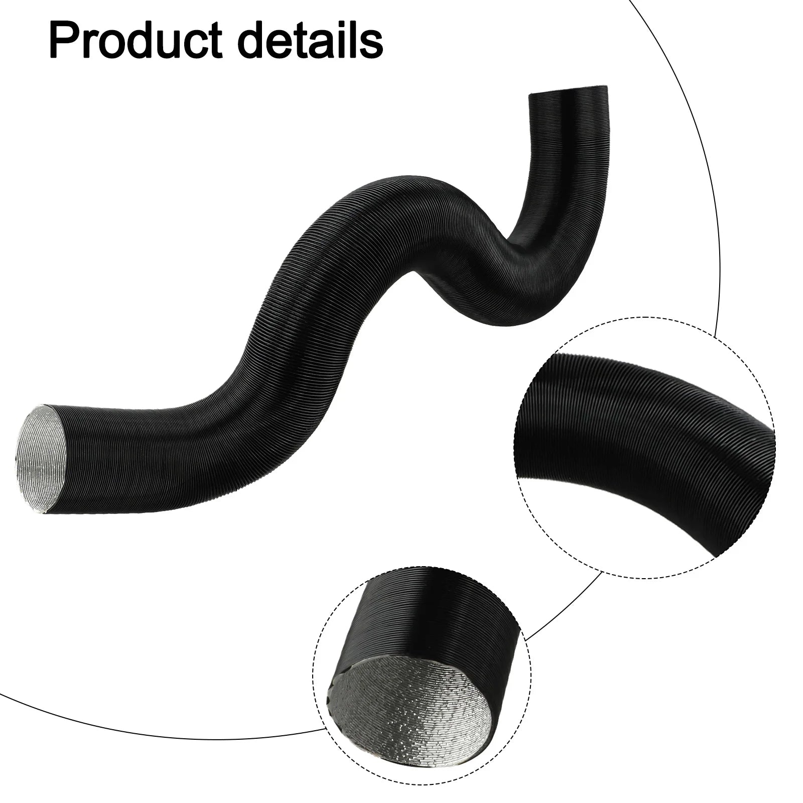 60 Mm Heating Duct Auxiliary Heater Accessories Aluminium Foil Air Intake Hose For Car Camper Heater Duct Pipe Tube Hose