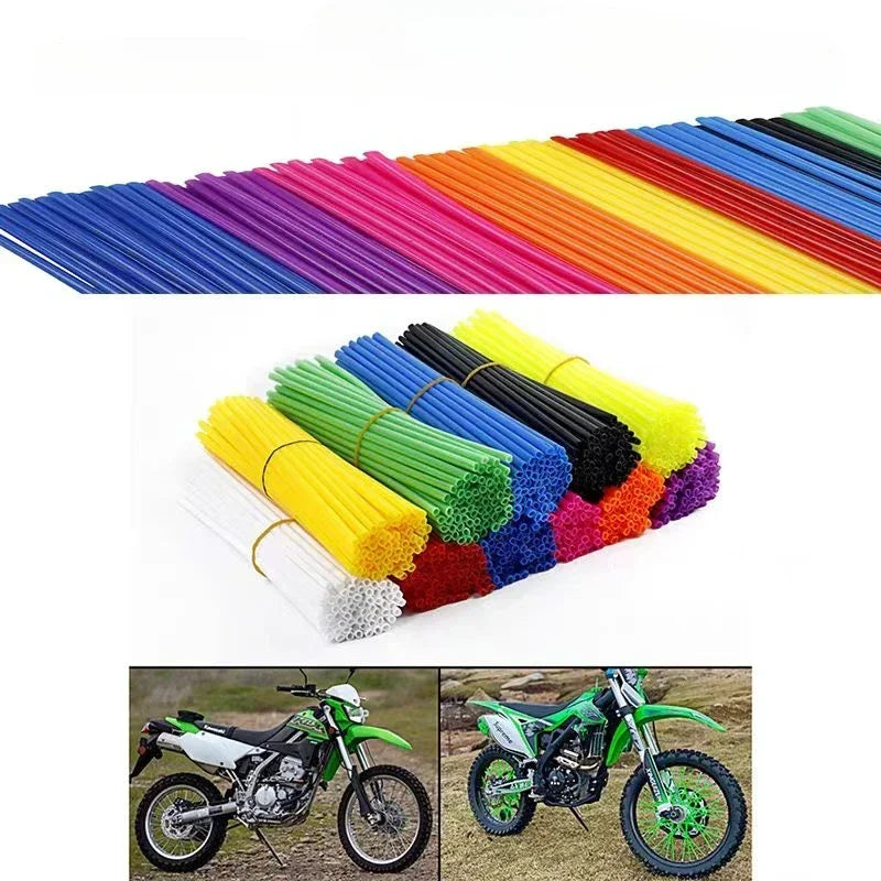 72 Pcs Universal Motocross Motorcycle Dirt Bike Enduro Wheel Rim Spoke Shrouds Skins Covers Moto For KTM HONDA YAMAHA KAWASAK