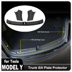 For Tesla Model Y Trunk Sill Protector Premium TPE Rubber Boot Bumper Guards with ABS Sides Bar Fender Cover for Enhanced amagi