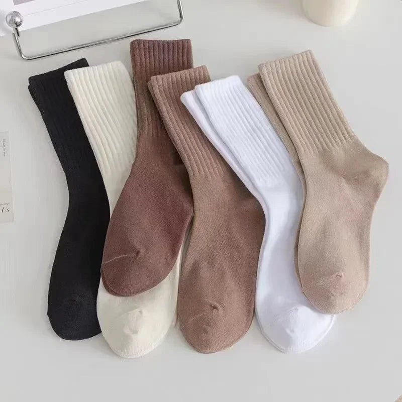 Autumn Winter Thicken Warm Wool Cashmere Thermal Long Crew Stockings Women Home Sleeping Solid Color Women Hot Tubing Socks Amag