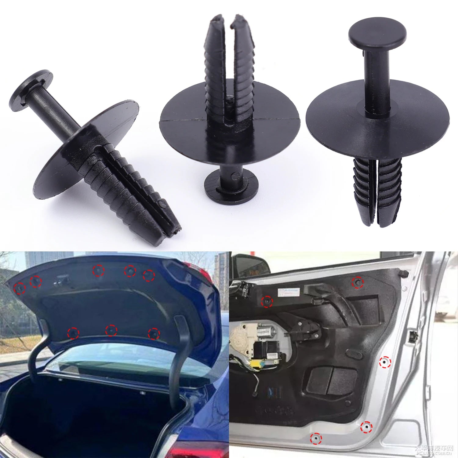 Car Bumper Moulding Clip Retainer Push Pin Rivet Fastener for BMW Mercedes Benz 3 5 7 Series Side Skirt Wheel Arch Trim Panel