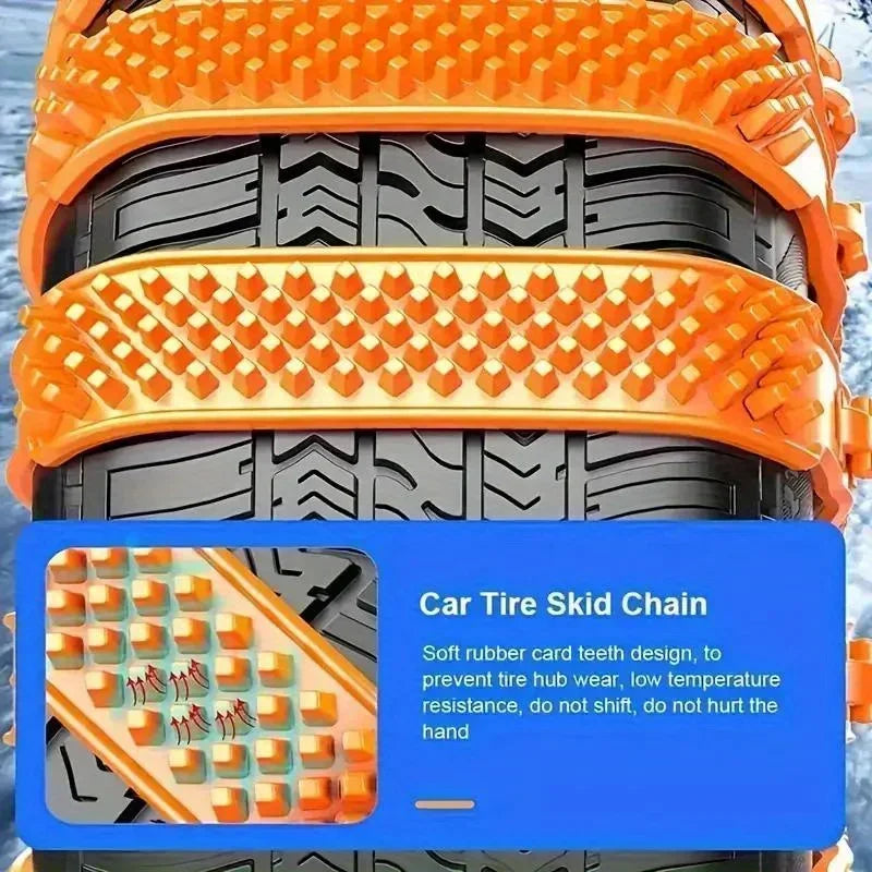 Snow Chain Widen Thicken Car Tire Crawler Type Plastic Anti-skid Chain Winter Wheel Tyre Anti-Slip Ties Emergency Tools Amagi