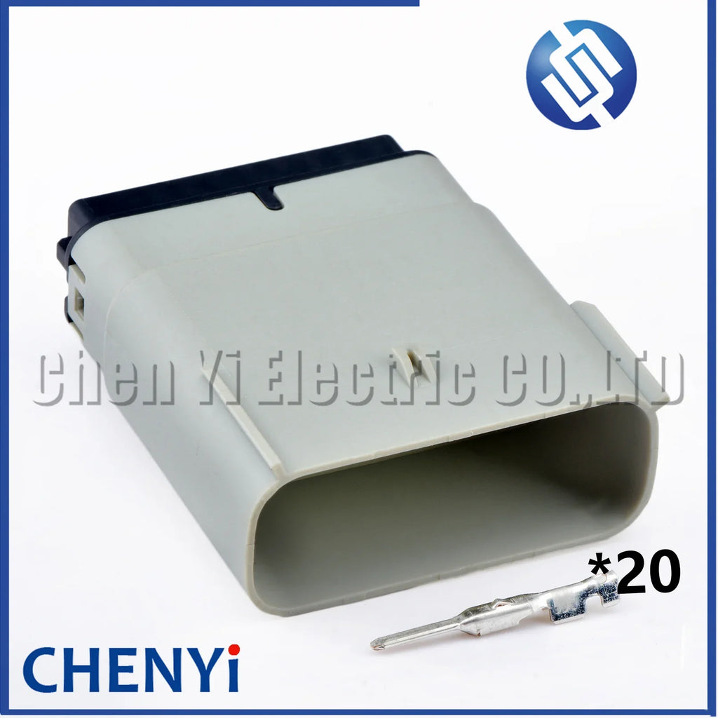 Grey 20 Pin Autowaterproof connector female or male excavator panel Plug With Pins 33472-2749 33472-2249 For JCB