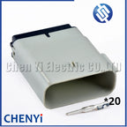 Grey 20 Pin Autowaterproof connector female or male excavator panel Plug With Pins 33472-2749 33472-2249 For JCB