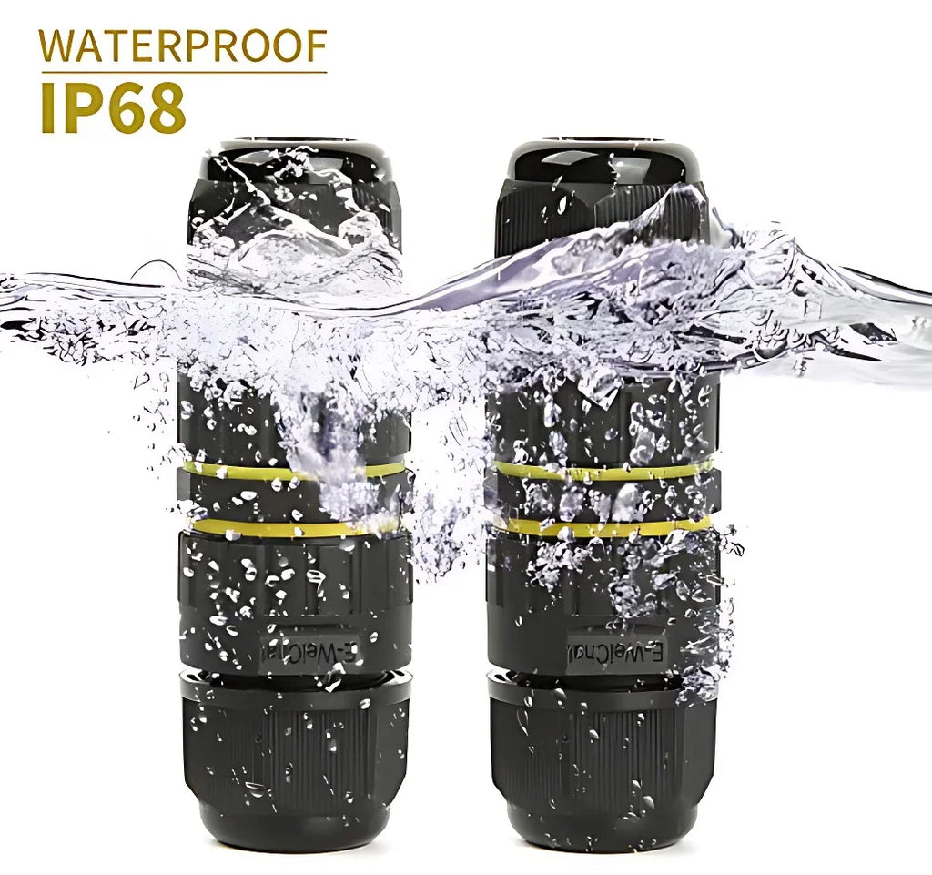IP68 Outdoor Waterproof Junction Box Electrical Cable Connector, Easy to Install,M16 M20 M25 for Ø3.5-14mm Wire Range 2 Way