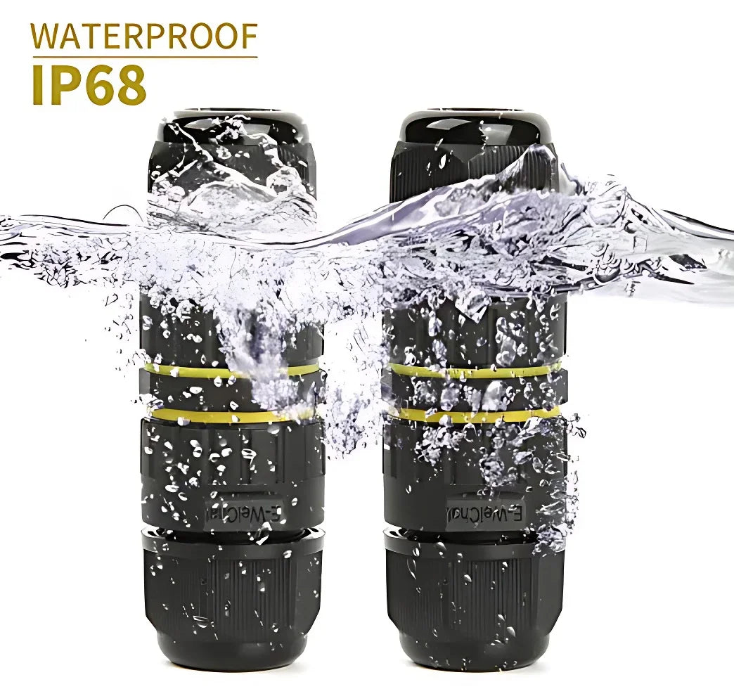 IP68 Outdoor Waterproof Junction Box Electrical Cable Connector, Easy to Install,M16 M20 M25 for Ø3.5-14mm Wire Range 2 Way