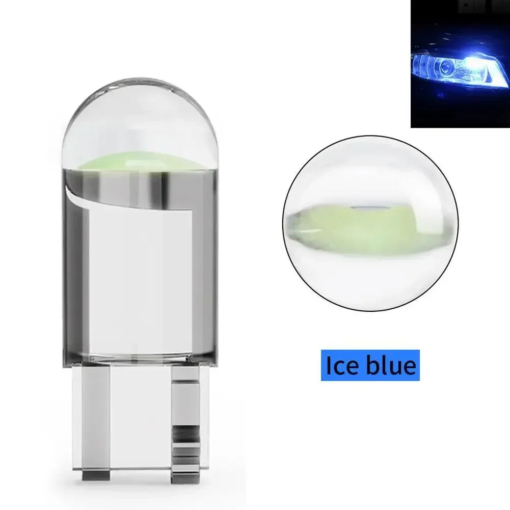 10/5pcs W5W Led T10 Car Light COB Glass 6000K White Auto Automobiles License Plate Lamp Dome Read DRL Bulb Style 12V Universal