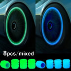 Luminous Car Tire Valve Cap 20/1PCS Fluorescent Night Glowing Decor Motorcycle Bike Wheel Nozzle Dustproof Tyre Valve Stem Caps