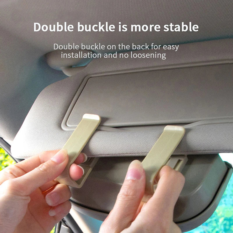 1PC Car Glasses Box Portable Car Sunglasses Holder In The Car Driving Glasses Holder Eyeglass Case Sun Visor Car Lenses Holder