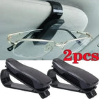 2PC Universal Car Sun Visor Glasses Box Sunglasses Clip Card Ticket Holder Fastener Pen Case Eyeglasses Clips Accessories Amagi