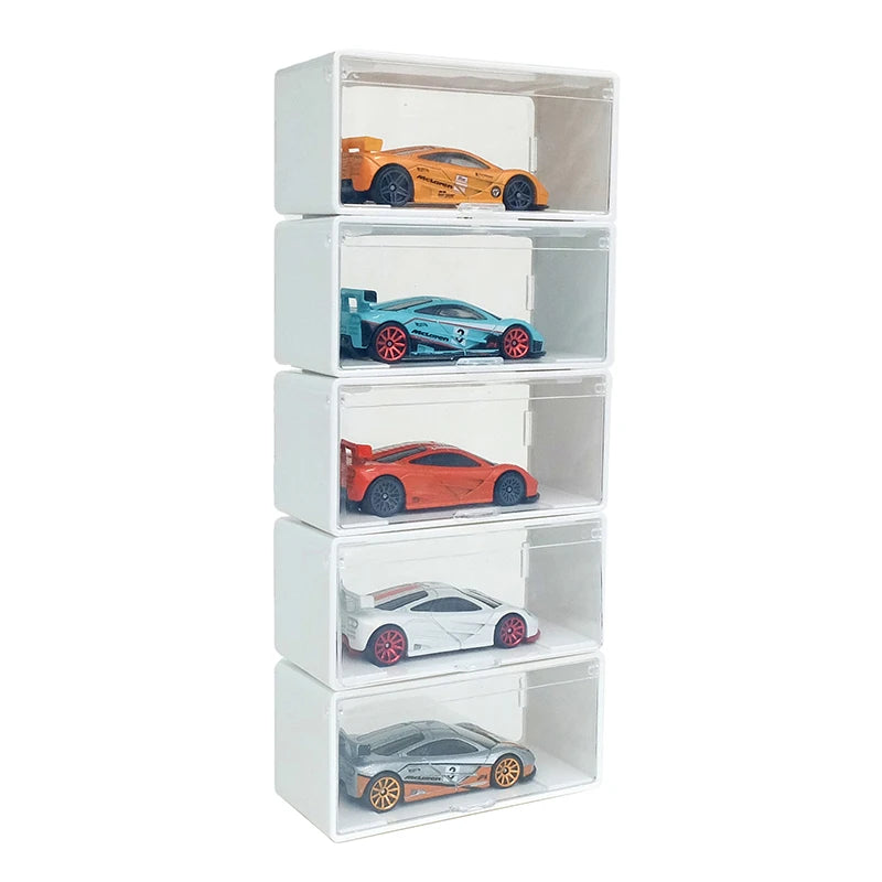 1Pcs Transparent Dustproof Stackable Storage Box Without Car Diecast Model Car Display Box Children Alloy Car Model Storage Box