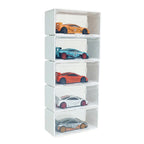 1Pcs Transparent Dustproof Stackable Storage Box Without Car Diecast Model Car Display Box Children Alloy Car Model Storage Box