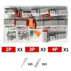 1Set Deutsch DT Series Multi-Pin Bundle (2P/3P/4P/6P/8P) | 22-16AWG Sealed Plug & Socket for Auto Electronics Upgrade DT04-2P