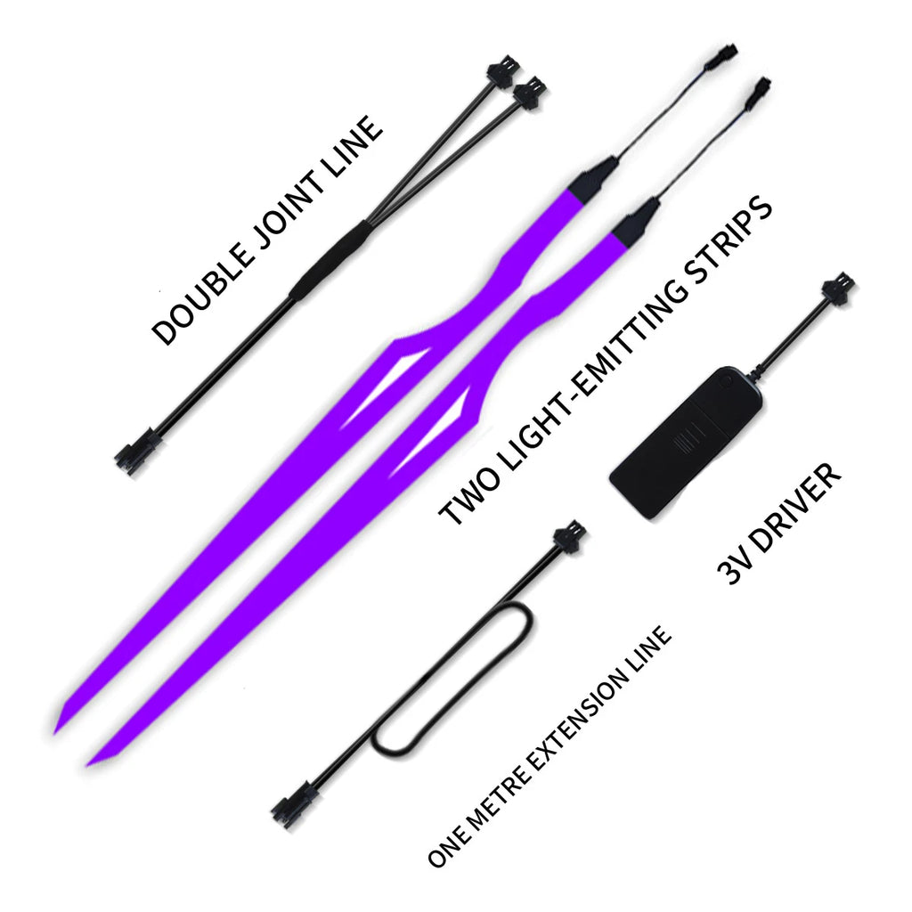 Light Up Your Ride Motorcycle LED Warning Strip with Multicolor Reflective Lights Light Film DIY Helmet Strip Accessories