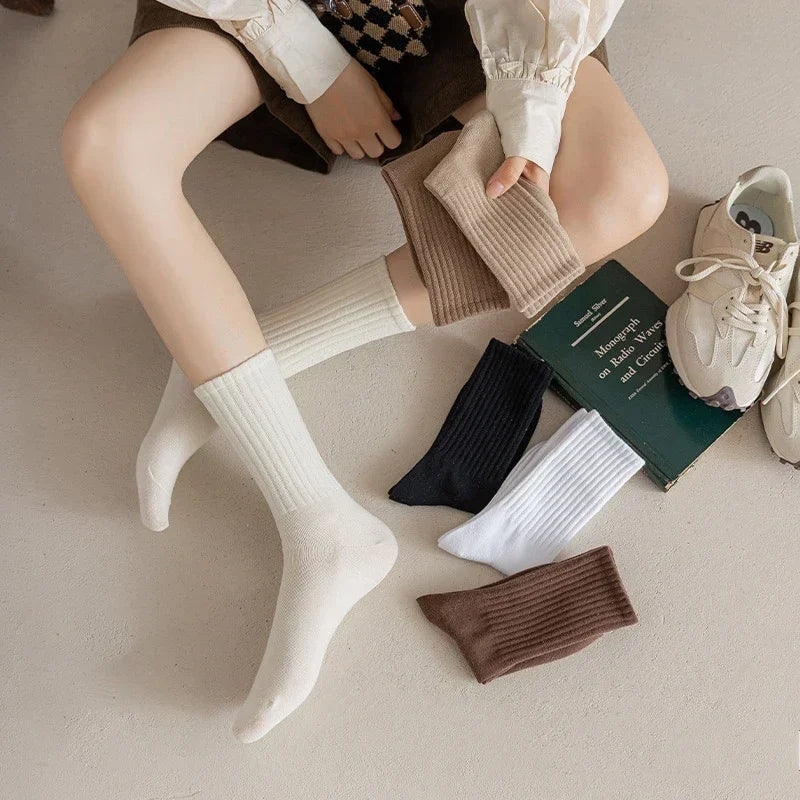 Autumn Winter Thicken Warm Wool Cashmere Thermal Long Crew Stockings Women Home Sleeping Solid Color Women Hot Tubing Socks Amag