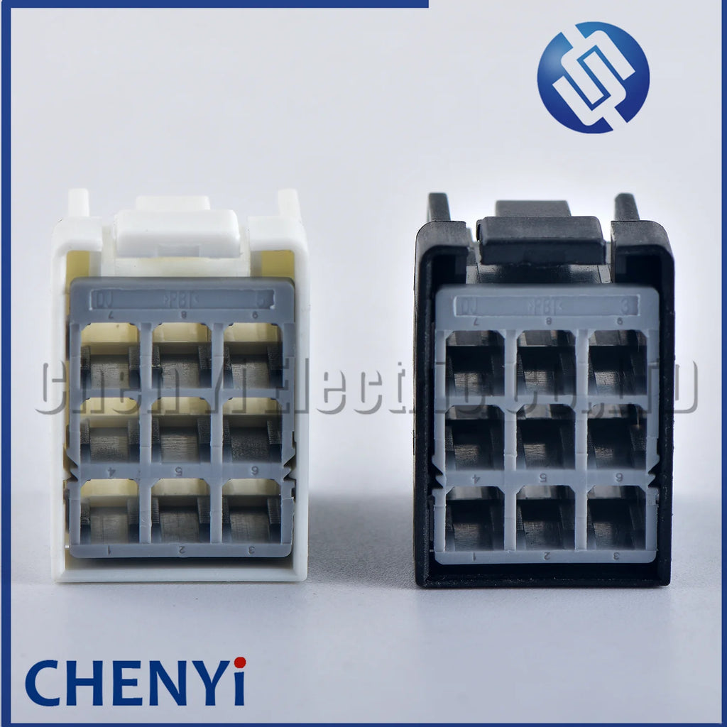 9 Pin black White female Automotive Power Amplifier plug Fuse box Wire harness connector 2-968307-2 1-968307-2 1-968305-2